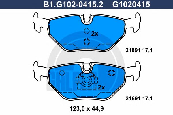 Купить GALFER B1G10204152 BMW ТОРМОЗНЫЕ КОЛОДКИ E39 520-540 (задн.)