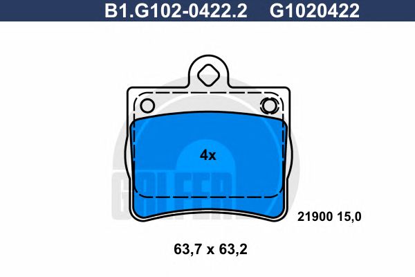 Купить GALFER B1G10204222 Комплект тормозных колодок, дисковый тормоз
