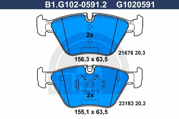 Купить GALFER B1G10205912 КОЛОДКИ ПЕРЕД Х3