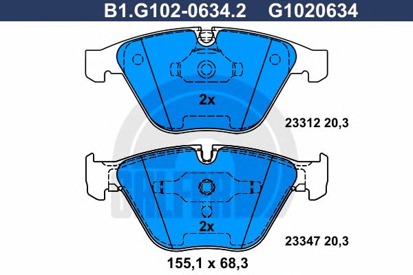 Купить GALFER B1G10206342 КОЛОДКИ ПЕРЕД Е65/E60/E63