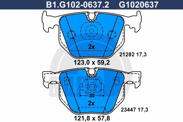 Купить GALFER B1G10206372 КОЛОДКИ ЗАД 65-60
