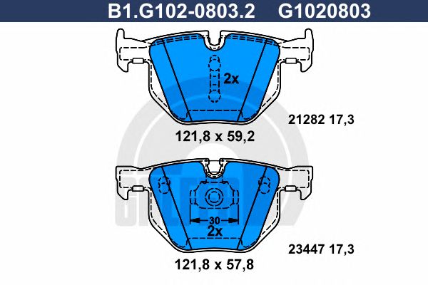 Купить GALFER B1G10208032 BMW ТОРМОЗНЫЕ КОЛОДКИ REAR E70 E71