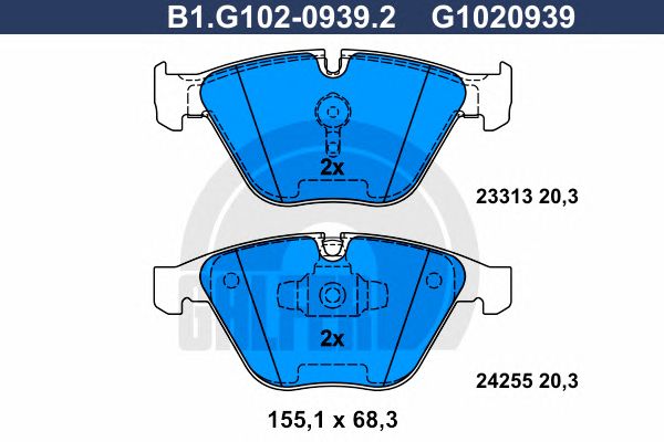Купить GALFER B1G10209392 КОЛОДКИ ПЕРЕД Е90