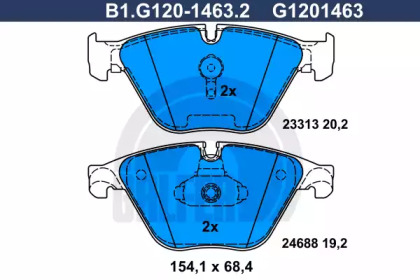 Купить GALFER B1G12014632 Комплект тормозных колодок, дисковый тормоз