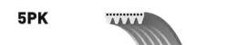 Купить GATES 5PK1005 Поликлиновой ремень 5PK1005 (8653-10162)