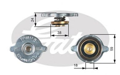 Купить GATES RC113 Крышка радиатора RC113 (7410-30013)