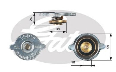 Купить GATES RC125 Крышка радиатора RC125 (7410-30025)