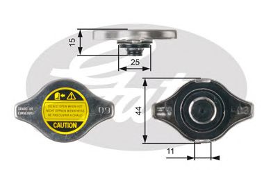 Купить GATES RC127 Крышка радиатора RC127 (7410-30027)