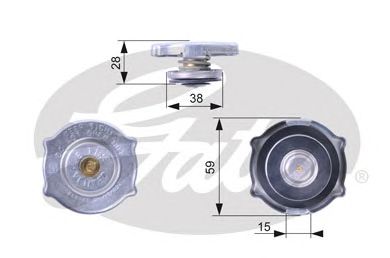 Купить GATES RC135 Крышка расширительного бачка RC135 (7410-30087)