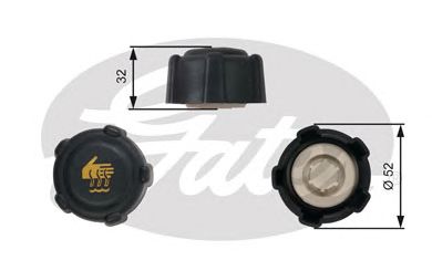 Купить GATES RC223 Крышка радиатора RC223 (7410-30065)