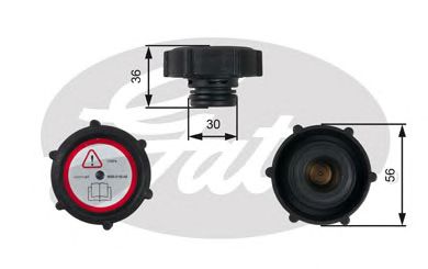 Купить GATES RC230 Крышка радиатора RC230 (7410-30072)