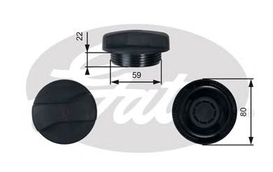 Купить GATES RC245 Крышка расширительного бачка RC245 (7410-30091)