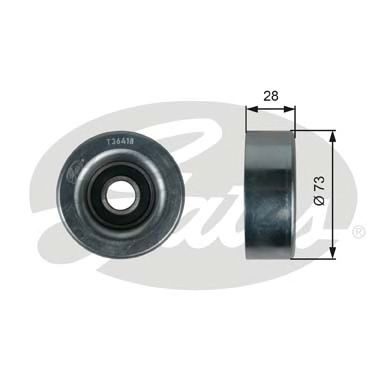 Купить GATES T36418 Ролик приводного ремня MAZDA 2/3 1.3i - 1.6i ZJ07/ZY05/Z601/Z627 03>