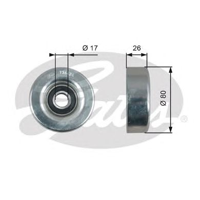 Купить GATES T36424 Ролик обводной ремня поликлинового T36424 (7803-21524)