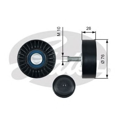 Купить GATES T36485 Ролик обводной ремня поликлинового T36485 (7803-21585)