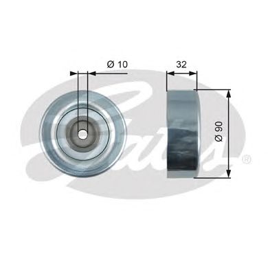 Купить GATES T36495 Ролик обводной ремня поликлинового T36495 (7803-21595)