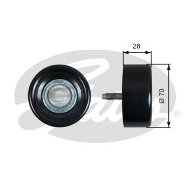 Купить GATES T36603 Ролик промежуточный поликлинового ремня CHEVROLET: CAPTIVA