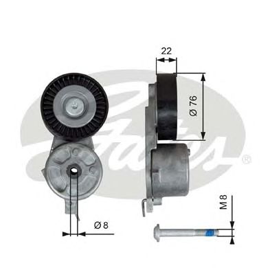 Купить GATES T39141 Натяжитель ремня поликлинового T39141 (7808-21541)