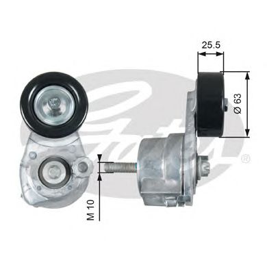 Купить GATES T39160 Натяжитель ремня поликлинового T39160 (7808-21560)