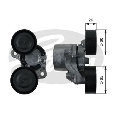 Купить GATES T39198 Натяжитель ремня поликлинового T39198 (7808-21598)