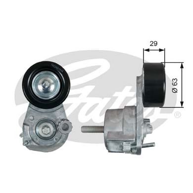Купить GATES T39291 Натяжной ролик, поликлиновой ремень (7808-21691) T39291