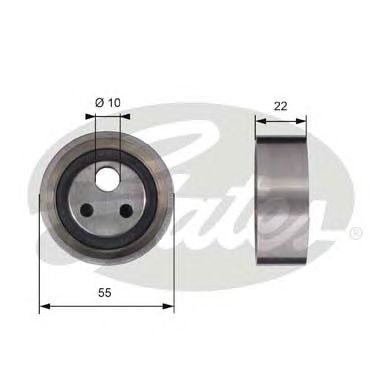 Купить GATES T41155 Ролик приводного ремня RENAULT CLIO 1.4-1.6 98>