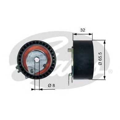 Купить GATES T43236 Ролик приводного ремня DACIA DUSTER RENAULT MEGANE II 1.6 16V 07>
