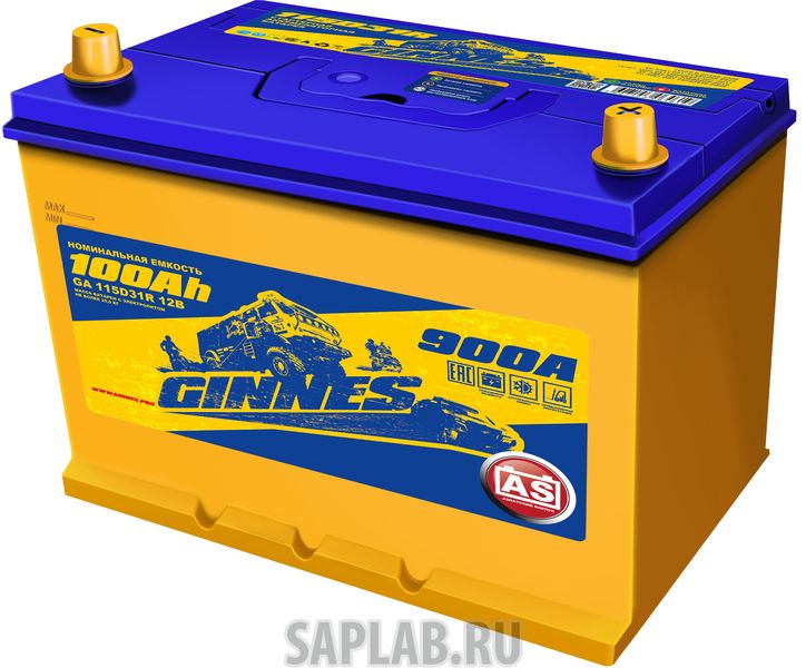 Купить GINNES GA115D31R Аккумулятор автомобильный GINNES Asia 6CT-100.1 / 115D31R GA10011