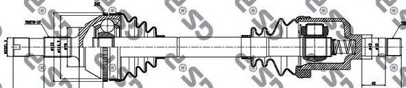 Купить GSP 210033 Вал приводной лев.PEUGEOT BOXER CITROEN JUMPER FIAT DUCATO 1.9-2.8HDI 1994-2002 C ABS 1080мм 210033