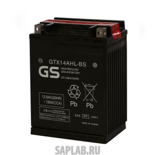 Купить GS_YUASA GTX14AHLBS Аккумулятор GS Yuasa GTX14AHL-BS 12В 12Ач 190CCA 136x91x180 мм Обратная (-+)