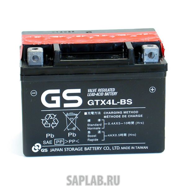 Купить GS_YUASA GTX4LBS Аккумулятор GS Yuasa GTX4L-BS 12В 3Ач 50CCA 114x71x87 мм Обратная (-+)