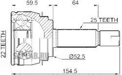 Купить HDE 104027 ШРУС наружный Hyndai Solaris, I30