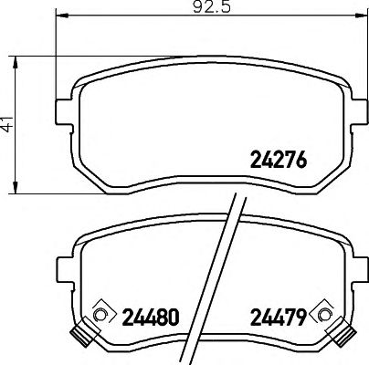 Купить HELLA 8DB355006-581 Колодки тормозные дисковые 8DB355006-581