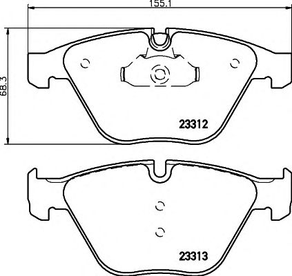 Купить BEHR 8DB355015391 КОЛОДКИ ПЕРЕД E60 / 34116794918 /34116781873 *