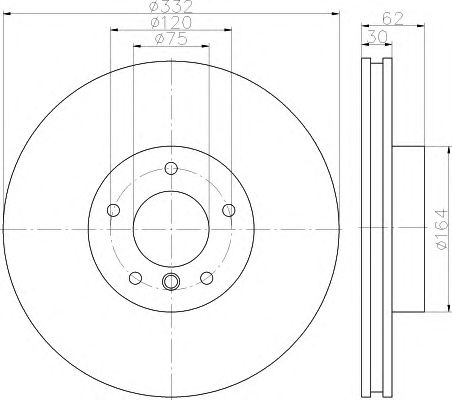 Купить BEHR 8DD355117731 ДИСК ТОРМОЗНОЙ ПЕРЕД Е 70 X5
