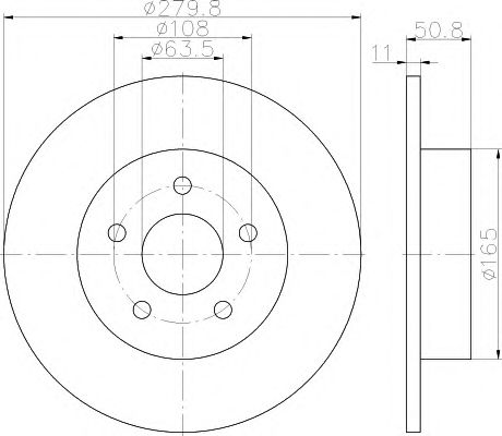Купить BEHR 8DD355118211 ТОРМОЗНОЙ ДИСК ЗАДНИЙ *