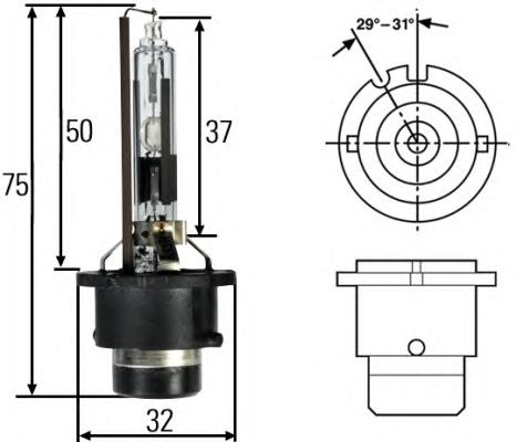 Купить BEHR 8GS007001151 ЛАМПА D2R (HELLA)