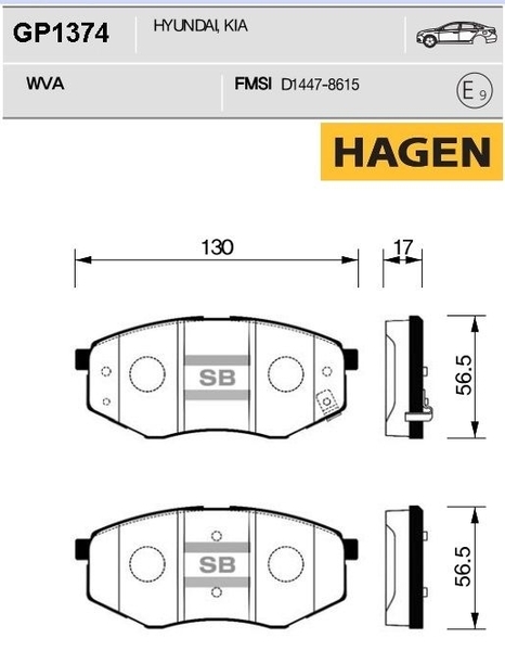 Купить SANGSIN GP1374 Колодки передние HYUNDAI ix20, SONATA VI YF, KIA SPORTAGE (SL) 2010- GP1374