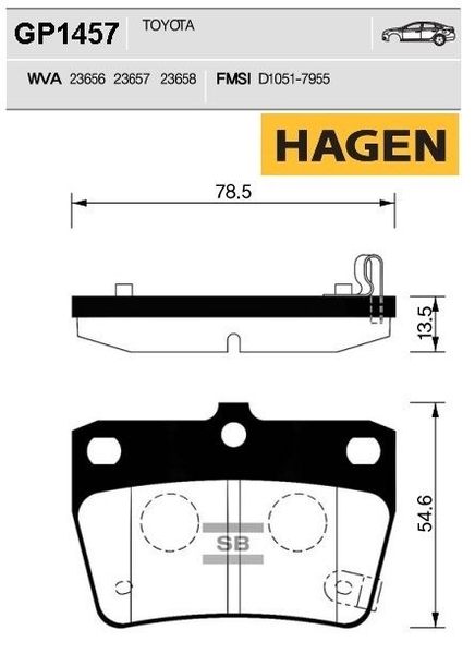 Купить SANGSIN GP1457 Колодки тормозные задние TOYOTA RAV4/CHERY Tiggo 2006- GP1457