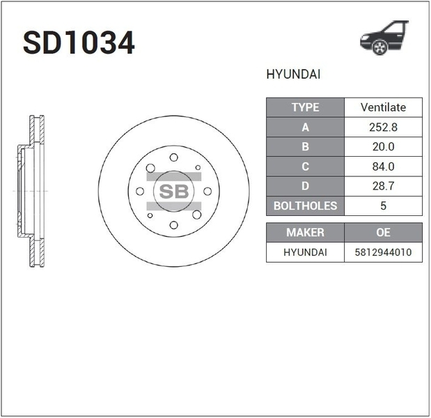 Купить запчасть HI-Q - SD1034 