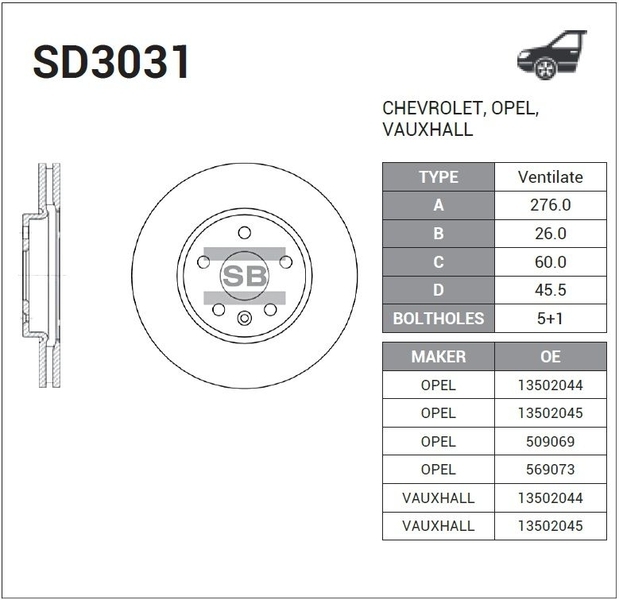 Купить HI-Q SD3031 диск тормозной передний!\ Chevrolet Aveo/Cruze 1.2-2.0CDi, Opel Astra J 1.4-2.0CDTi 09>
