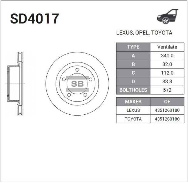 Купить HI-Q SD4017 диск тормозной передний! с покрытием\ Toyota Land Cruiser 200 4.7/4.5D 08>