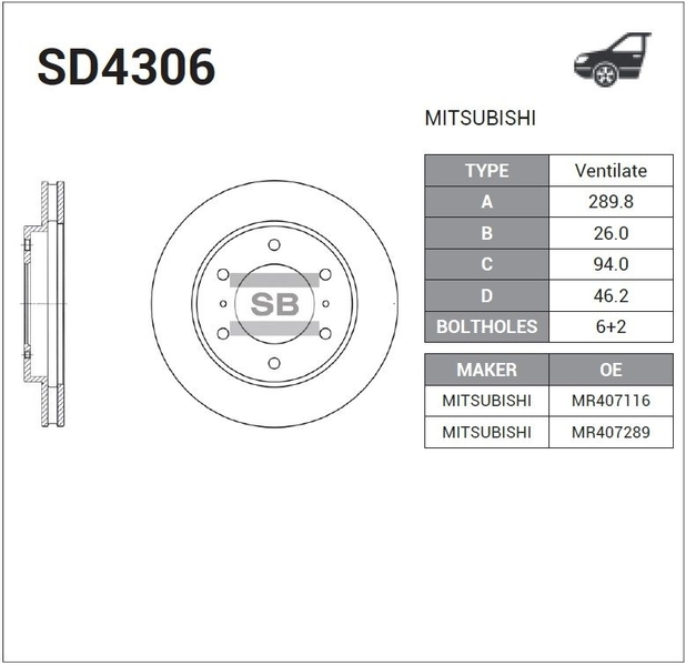 Купить HI-Q SD4306 диск тормозной передний!\ Mitsubishi Pajero 2.5TDi/3.2Di-D/3.5GDi 00>