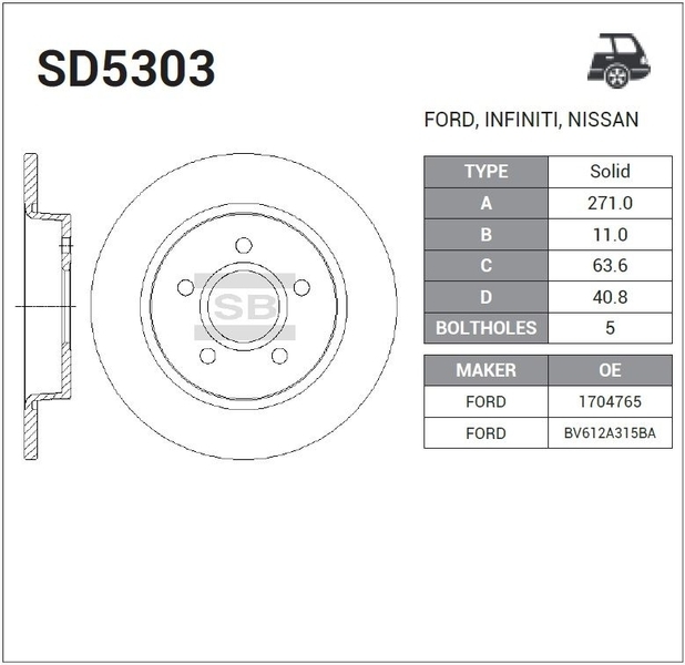 Купить запчасть SANGSIN - SD5303 