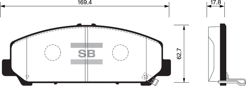 Купить SANGSIN SP1448 Колодки тормозные дисковые Nissan Armada 07-11/Parthfinder 4.0 11/Xterra 11 SP1448