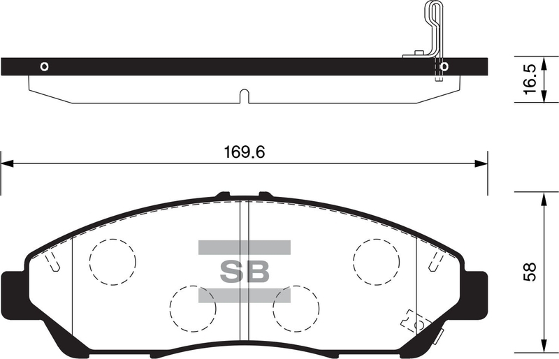 Купить SANGSIN SP1452 Колодки тормозные HONDA PILOT 08-/ACURA MDX 06- передние SP1452