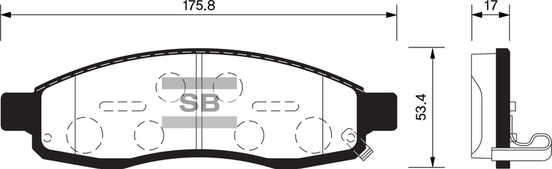 Купить SANGSIN SP1455 Колодки тормозные дисковые Infiniti QX 56 04-06, Nissan Armada/Titan 04-05 SP1455