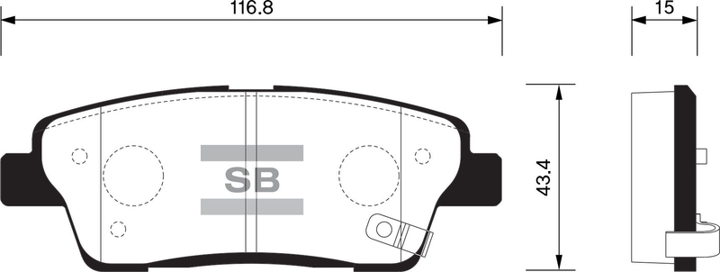 Купить SANGSIN SP1546 Колодки тормозные KIA QUORIS/HYUNDAI GENESIS задние SP1546