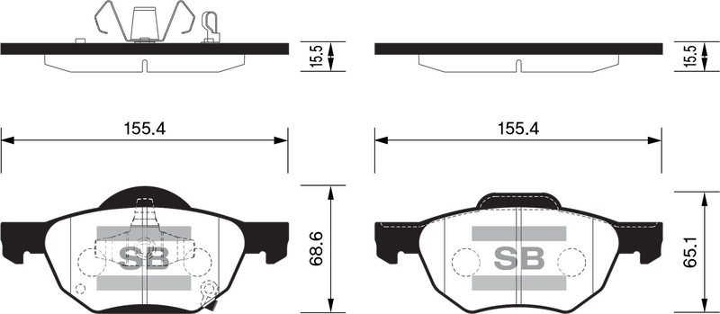 Купить SANGSIN SP1573 Колодки тормозные HONDA ACCORD 2.0/2.2/2.4 03 передние SP1573