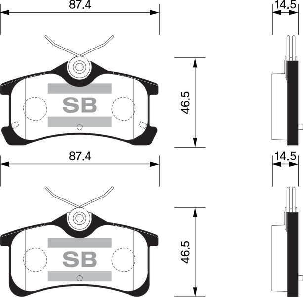 Купить SANGSIN SP1575 Колодки тормозные дисковые Toyota Corolla 1.4i/1.6i/2.0D 97-00 SP1575